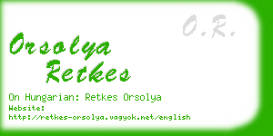 orsolya retkes business card